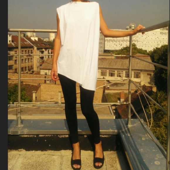 Black Asymmetrical Tunic - Picture 2 of 6